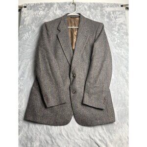 Vintage Harris Tweed 100% Pure Scottish Wool 2 Button Sport Coat Blazer 40R READ